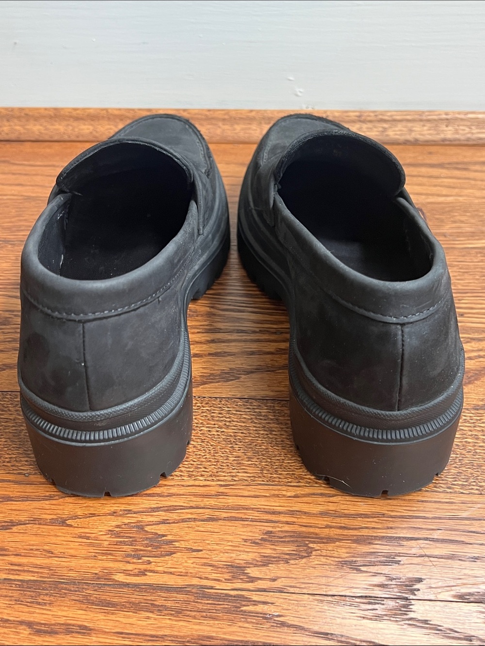 Patina Women’s Black Suede Lug-Sole Loafers - Picture 4 of 7